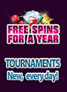 Free spins for a year